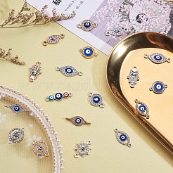 20 stücke auge emaille charme stecker gemischte form bösen blick charme sortierte bösen blick stecker für schmuck halskette armband ohrring machen handwerk&nbsp;JX220A