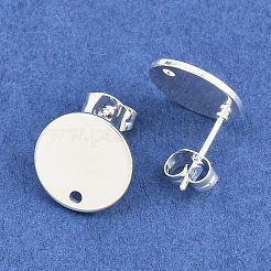 Ionenplattierung (IP) 304 Edelstahl Ohrstecker Zubehörse&nbsp;STAS-G178-01S-12mm
