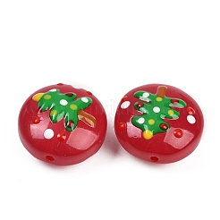 Perles de Noël en émail lampwork faites à la main&nbsp;X1-LAMP-C020-03G