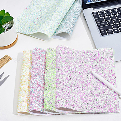 6 pièce de tissu en PVC et similicuir 6 couleurs&nbsp;DIY-CL0001-31