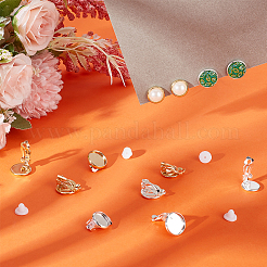 24 pz. 4 stili di clip per orecchini in ottone&nbsp;KK-BBC0008-44