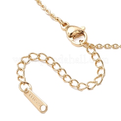 Collar con colgante de circonita cúbica transparente y pavé de latón con flores&nbsp;NJEW-JN05286