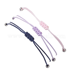 3 pz costellazioni regolabile in nylon intrecciato braccialetti di perline per donne e uomini&nbsp;BJEW-JB11325-07