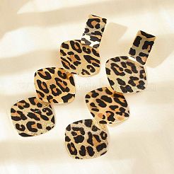 Ohrstecker aus Legierung mit Leopardenmuster&nbsp;LS-EJEW-K304-01B-G