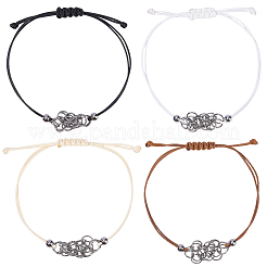 12 Stück 4 Farben 304 Edelstahl Makramee Beutel Armbandherstellung für Steinhalter&nbsp;AJEW-SC0003-01