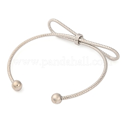 Armreifen aus Messing mit Schleife für Damen&nbsp;BJEW-F477-05P