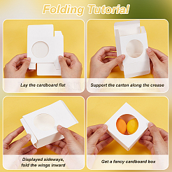 Würfel-Geschenkboxen aus Kraftpapier zur Aufbewahrung&nbsp;LS-CON-WH0095-101A-01