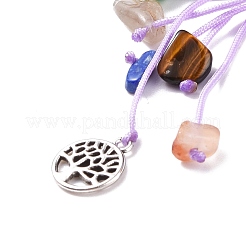 Decorazioni pendenti in macramè con cordino di nylon intrecciato&nbsp;AJEW-JB01126
