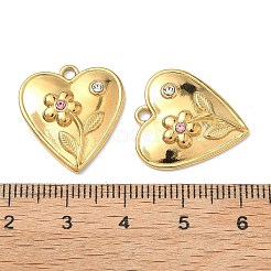 Pendentifs en strass en acier inoxydable 304&nbsp;STAS-L308-09G