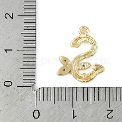 Breloques de connecteur de lettres en laiton cristal strass&nbsp;KK-S395-06G-S