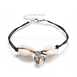 Cavigliera in cordoncino di cotone cerato cinese&nbsp;AJEW-AN00247