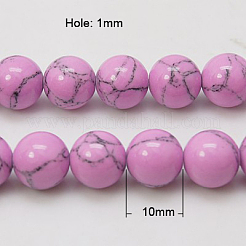 Filo di perline turchesi sintetici&nbsp;TURQ-H038-10mm-XXS14