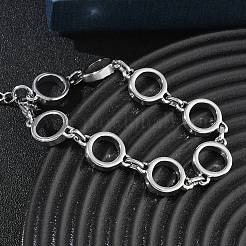12 mm 304 Edelstahl-Ringgliederkettenarmbänder&nbsp;SA-CBA2696-23P