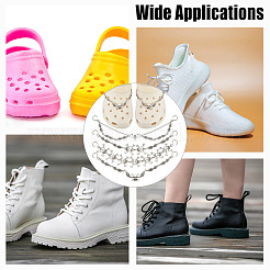 8 pièces 4 styles style gothique crâne aile fer torsadé bottes sangle chaînes pour halloween&nbsp;FIND-AB00066
