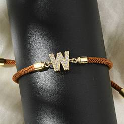 Bracelets réglables en nylon&nbsp;BJEW-C096-01G-23