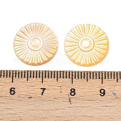 Natürliche gelbe Muschel geschnitzte Cabochons&nbsp;SSHEL-B006-01A-A