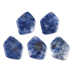 Cabochons de jaspe tache bleue naturelle, polygone, 19.5x14x3mm