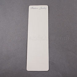 Necklace Displays Cards, Rectangle, White, 130x40mm
