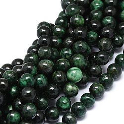 Brins de perles fuchsite naturelles, ronde, 10~10.5mm, Trou: 1mm, Environ 39 pcs/chapelet, 15.55 pouce (39.5 cm)