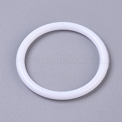 Обручи макраме кольцо, для рукоделия и тканой сетки / полотна с перьями, белые, 49.5x4.5 мм, внутренний диаметр: 40.5 мм