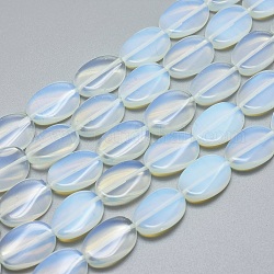 Perlas opalite hebras, oval, 18x13x4.5mm, agujero: 1 mm, aproximamente 22 pcs / cadena, 15.3 pulgada (39 cm)