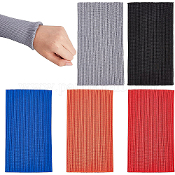 Fingerinspire 10pcs 5 couleurs motif de côtes manches en polyester, Terminaux de soufflage d'air, couleur mixte, 151x84x3.3mm, 2 pcs / couleur