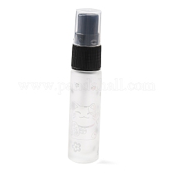 Glass Spray Bottles, Fine Mist Atomizer, with Plastic Dust Cap & Refillable Bottle, with Fortune Cat Pattern & Chinese Character, White, 2x9.6cm, Hole: 9.5mm, Capacity: 10ml(0.34fl. oz)