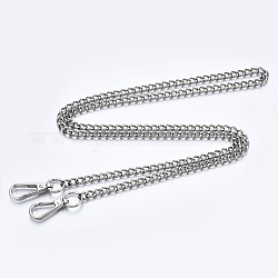 Cinturini per borse, Catene di collegamento del freno, con ganci girevoli in lega, per accessori per la sostituzione della borsa, platino, 1190x7mm