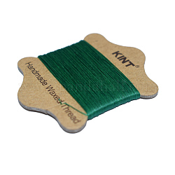 Cuerda de nylon encerado, verde oscuro, 0.45mm, aproximadamente 21.87 yarda (20 m) / tarjeta