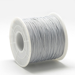 Cordons polyester, gris clair, 0.5~0.6mm, environ 131.23~142.16 yards (120~130 m)/rouleau