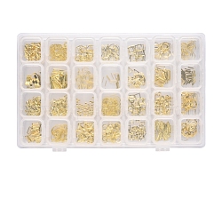 Маникюрные наборы, включая латунные кабошоны, шпильки для ногтей, ногтей декоративные аксессуары, разнообразные, золотые, 840 шт / коробка