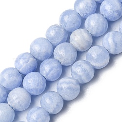 Chapelets de perles en pierre gemme naturelle, agate d'imitation, teinte, ronde, 6~6.5x5.5~6mm, Trou: 1mm, Environ 68 pcs/chapelet, 14.49~15.12 pouce (36.8~38.4 cm)