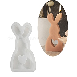 ウサギの形の DIY ディスプレイ装飾シリコーン金型  レジン型  UVレジン用  エポキシ樹脂工芸品作り  138x68x26mm