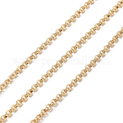 Латунные цепи Роло, пайки, реальное 14k золото заполнено, ссылка: 2.5x1 mm