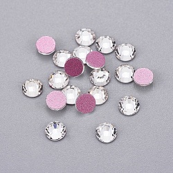 Glass Rhinestone Cabochons, Grade AA, Flat Back & Faceted, Half Round, Crystal, SS16, 3.8~4.0mm, about 1440pcs/bag