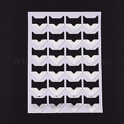Фото монтажные уголки, самоклеющаяся наклейка, для diy альбом для вырезок, дневник, личный органайзер, блокнот, чёрные, 12.5x9x0.07 см, наклейка: 21x20 мм, 24шт / лист