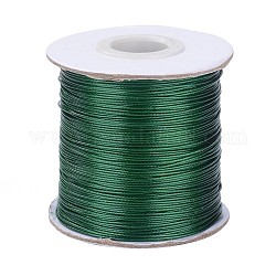 Gewachsten Polyester-Schnur, Perlenschnur, grün, 0.5 mm, ca. 169.51~174.98 Yard (155~160m)/Rolle