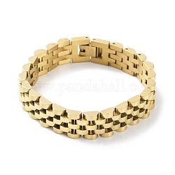 Bracelets avec chaîne de lien en 304 acier inoxydable, bracelets de chaîne de bracelet de montre, or, 7 pouce (17.7 cm)