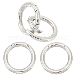 Unicraftale 4pcs 304 anneaux de porte à ressort en acier inoxydable, pour porte-clés, couleur inoxydable, 6 jauge, 28x4mm