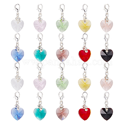 SUNNYCLUE 1 Box 50Pcs Stitch Markers Crochet Stitch Marker Cute 0.2/pc Crystal Heart Bead Charms Clip On Removable Lobster Clasp Charm Locking Knitting Markers for Weaving Sewing Knit Quilting