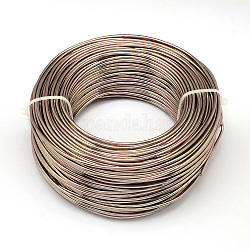 Fil d'aluminium rond, fil d'artisanat en métal pliable, pour la fabrication artisanale de bijoux bricolage, chameau, 6 jauge, 4mm, 16m/500g (52.4 pieds/500g)