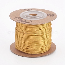 Cordes en nylon, fils de chaîne cordes, ronde, verge d'or, 1.5mm, environ 27.34 yards (25 m)/rouleau