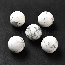 Natürliche Howlith Perlen, kein Loch / ungekratzt, Runde, 25~25.5 mm