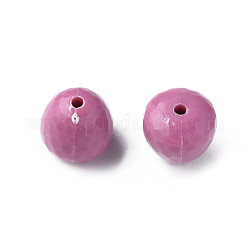 Perles acryliques opaques, facette, larme, flamant, 15x14.5mm, Trou: 2mm, environ 243 pcs/500 g