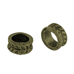 Tibetan Style Alloy Linking Rings, Cadmium Free & Nickel Free & Lead Free, Antique Bronze, 10x4.5mm, Hole: 6.5mm