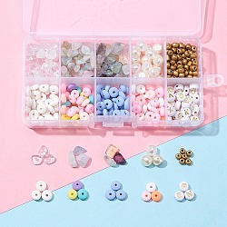 DIY Gemstone Beaded Phone Strap Making Kits, Including Natural Morganite &  Fluorite & Opalite Chips, Polymer Clay & Acrylic Pearl and Letter & Glass Seed Beads, Mixed Color, Stone Beads: 34g/set