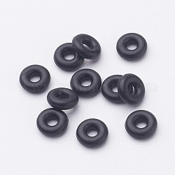Резиновые уплотнительные кольца, кольцевые бусины пончик, подходят европейские клипсы, чёрные, диаметром около 6 мм , толстый 1.9 мм , 2.2 мм внутренним диаметром