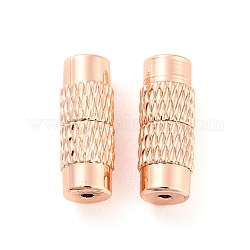 Cierres de tornillo de cobre, para la fabricación de la joya, oro rosa, 11.4x4.5mm, agujero: 1 mm