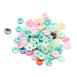 Manuell Polymer Ton Perlen, Disc / Flachrund, heishi Perlen, Mischfarbe, 5~5.5x1 mm, Bohrung: 1.5 mm