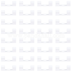 Gorgecraft 3 ensembles organisateur de cordon en plastique, support de gestion des câbles, crochets de suspension, rectangle, pour table, mur, blanc, enrouleur: 28.5x10x9mm, Trou: 6.5mm, 20 pièces / kit